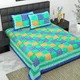 BLUE__Jaipuri bedsheet