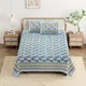 BLUE__Jaipuri bedsheet