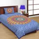 BLUE__Jaipuri bedsheet