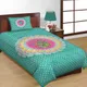 GREEN__Jaipuri bedsheet