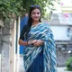 Blue__INDIAN LINEN SAREE