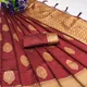 Maroon__INDIAN LINEN SAREE
