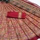 Red__INDIAN LINEN SAREE