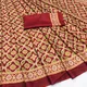 Red__INDIAN LINEN SAREE