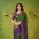 Green__INDIAN LINEN SAREE