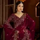 WINE__INDIAN LINEN SAREE