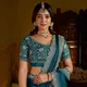 RAMA-GREEN__INDIAN LINEN SAREE