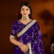 VIOLET__INDIAN LINEN SAREE