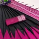 Wine and Black__INDIAN LINEN SAREE