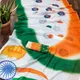 Tri-Color__INDIAN LINEN SAREE