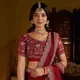 MAROON__INDIAN LINEN SAREE