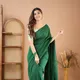 Green__INDIAN LINEN SAREE