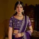 VIOLET__INDIAN LINEN SAREE