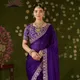 violet__INDIAN LINEN SAREE