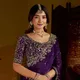 VIOLET__INDIAN LINEN SAREE