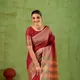 MAROON__INDIAN LINEN SAREE