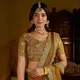 GOLD__INDIAN LINEN SAREE