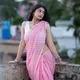 Pink__INDIAN LINEN SAREE