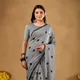 Grey__INDIAN LINEN SAREE