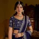 NAVY BLUE__INDIAN LINEN SAREE