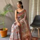 Gray__INDIAN LINEN SAREE