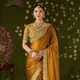 mustard__INDIAN LINEN SAREE