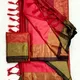 Red__INDIAN LINEN SAREE