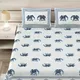 BLUE__Jaipuri bedsheet