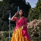 Yellow/Pink__VIANTA SAREE