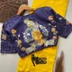 ROYALBLUE BLOUSE WITH YELLOW SAREE__WOMENIA FASHION 