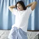 Blue Short, white T-Shirt__Sakta