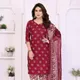 Maroon-White__Anand Saree