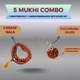 5 MUKHI COMBO__LOTUS GEMS
