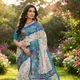 Off White and Sky Blue__T.J. SAREES