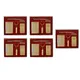 Golden Paper-Weight Set Of 5 Pieces__International Gift