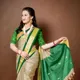 Off White & Green__Lakshmi Creation