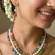 Olive Green ,Rani Pink , Blue , Yellow & Pearly Cream__NuPearls