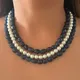 Dark Blue & Pearly Cream__NuPearls
