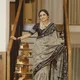 CREAM AND BLACK KALAMKARI