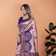 Soft Lavender-Silver with Royal Blue Border__VUSARI