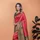Deep Rose Pink with Antique Gold & Green Border__VUSARI