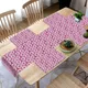 Pink - 4 Placemat + 1 Runner (13"x60")__FURNISHYA