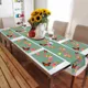 Floral Green - 6 Placemat + 1 Runner (13"x72")__FURNISHYA