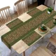 Green Leaves - 4 Placemat + 1 Runner (13"x60")__FURNISHYA