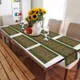 Green Leaves - 6 Placemat + 1 Runner (13"x72")__FURNISHYA