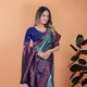 Teal Green with Purple and Gold Detailing__Krishna Fashion