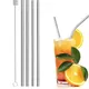 Stainless Steel 4 Straw - 1 Brush__MEVANTA GLASSWERE