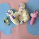 yellow pillow , pink raffle__6E BABY