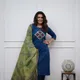 Royal blue emb ponam__Sui Dhaga India