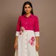 White & Hot Pink__Butterfly By Simran